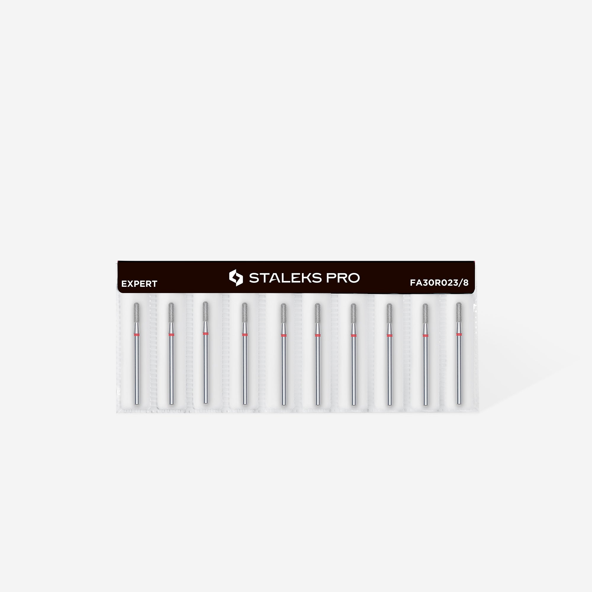 FA30R023/8 DIAMOND NAIL DRILL BIT, ROUNDED "CYLINDER", RED