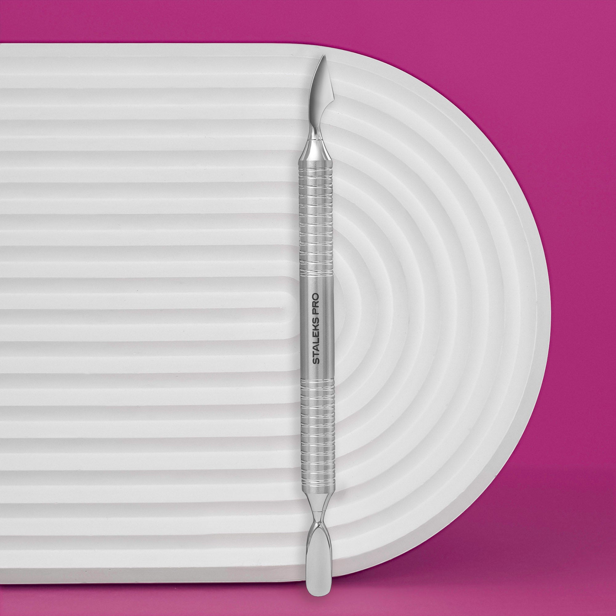 PE-100/3 Manicure pusher rounded pusher + cleaner