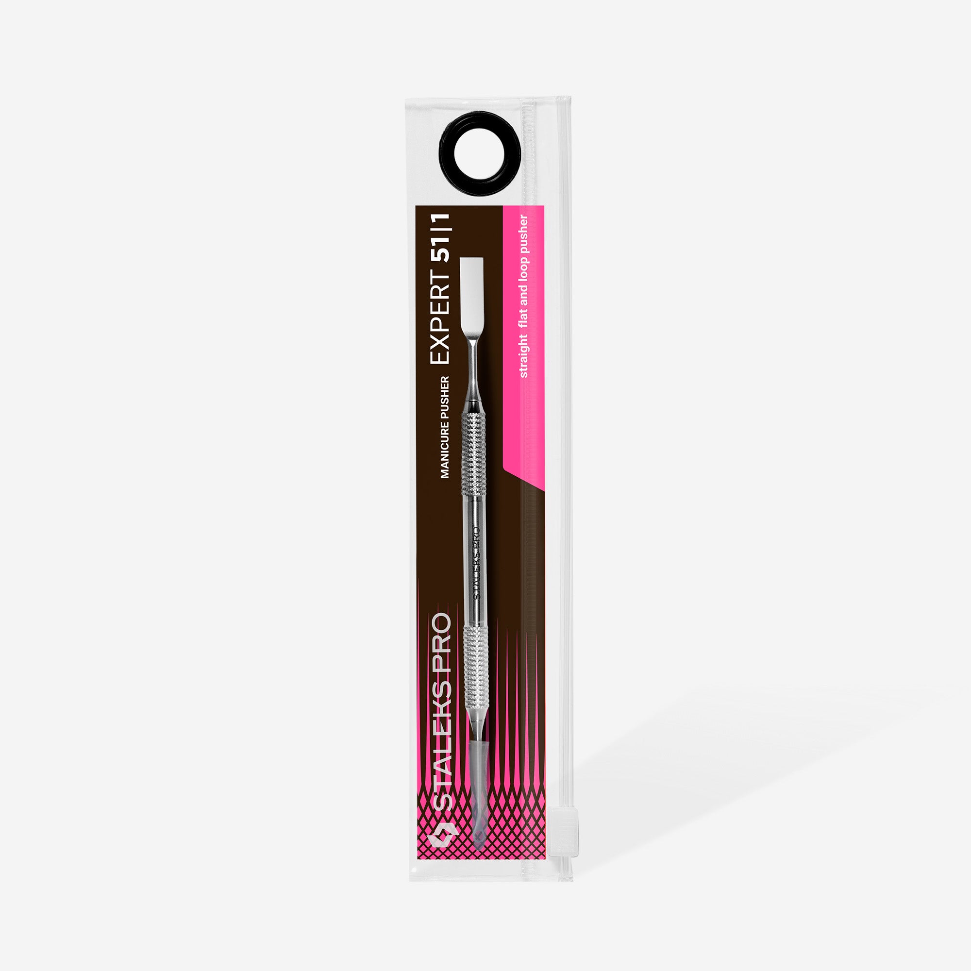 PE-51/1 Manicure pusher (straight blade and loop pusher)