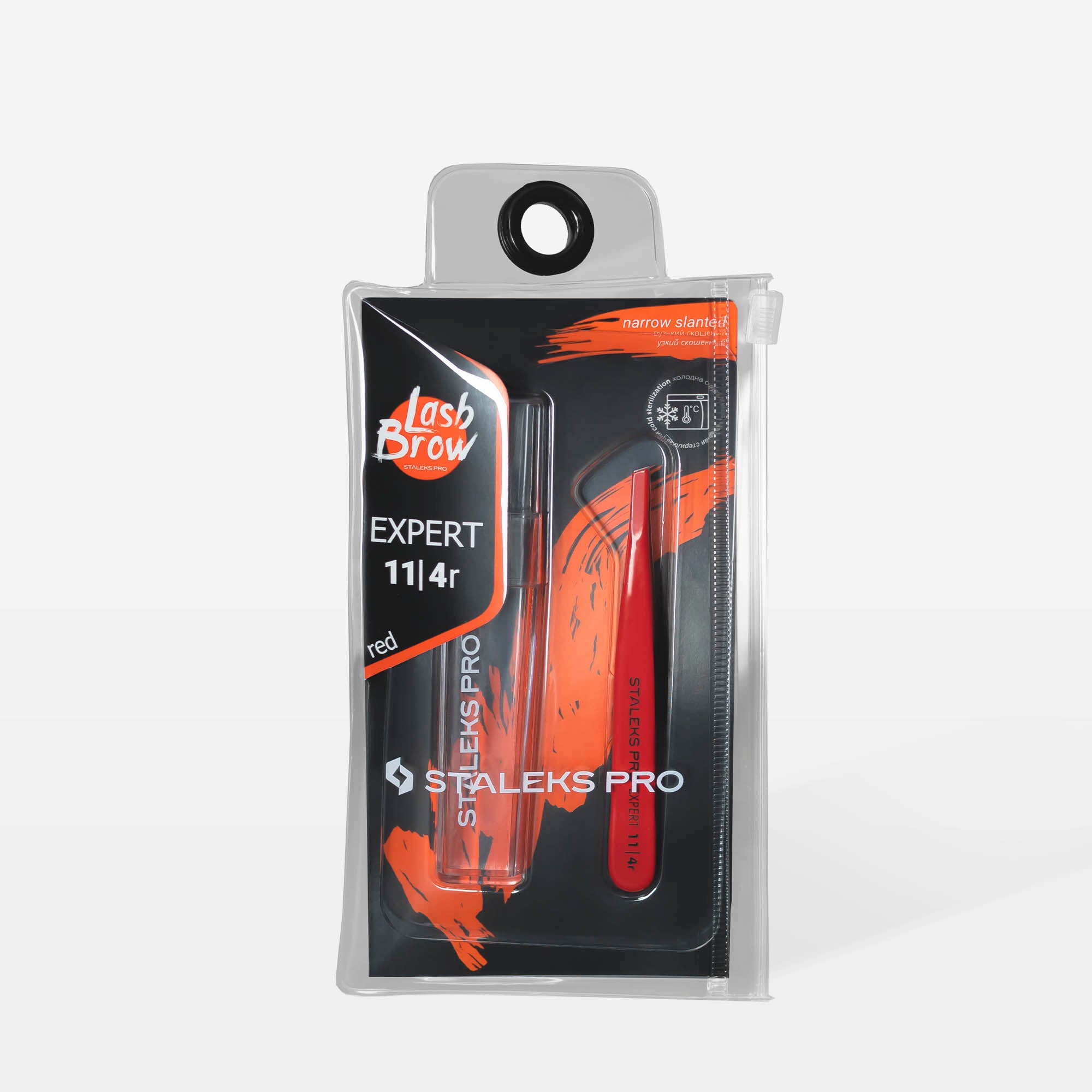 TE-11/4r Eyebrow tweezers Pro Expert 11 Type 4r (wide slant), violet